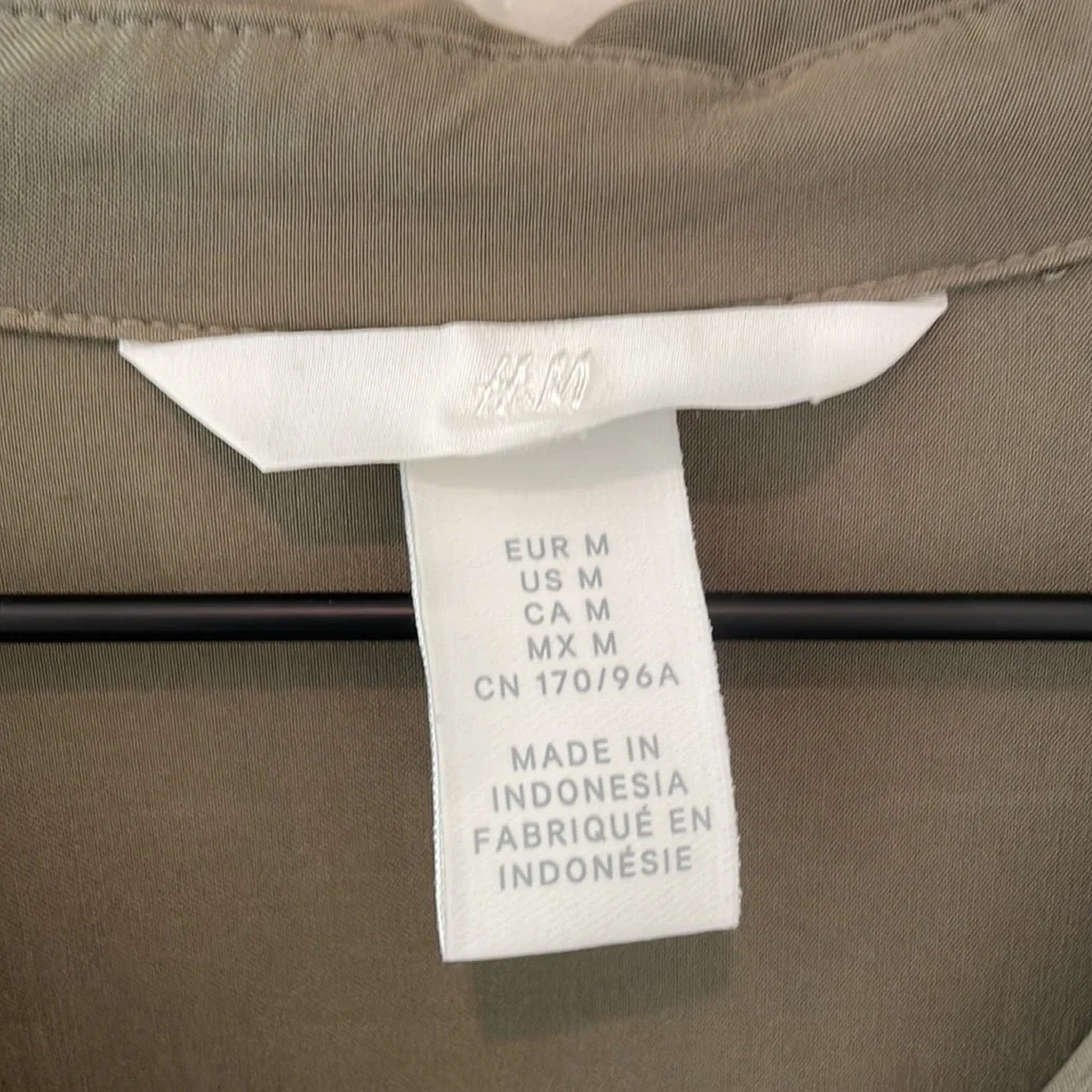 H&M Olive Tunic- oversized NWOT - Picture 3 of 11
